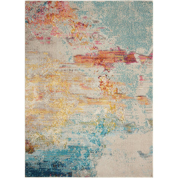Celestial CES02 Modern Abstract Soft Durable Low Profile Short Pile Sealife Rug-Nourison-Rug Love - The Most Loved Rug Store